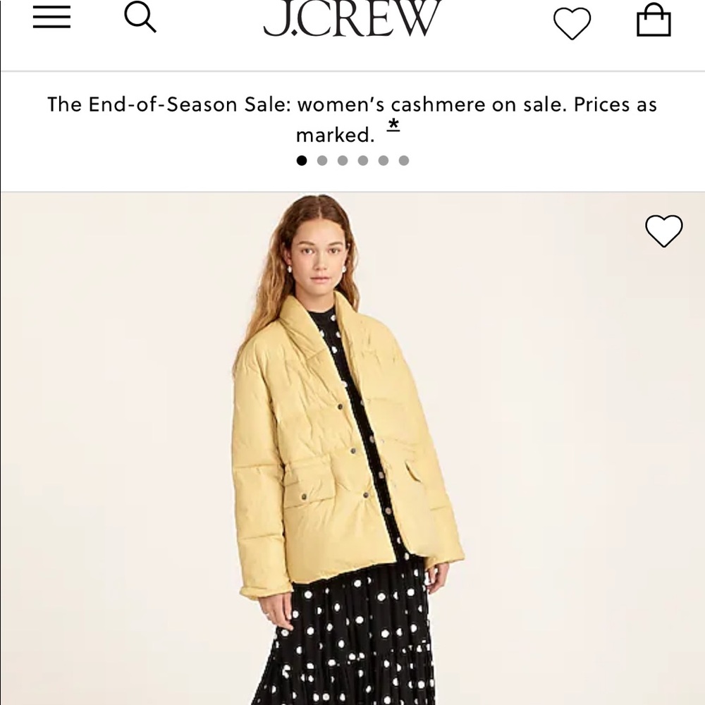Jcrew puffer jacket alps new with tags size medium. Bought and didn’t fit .